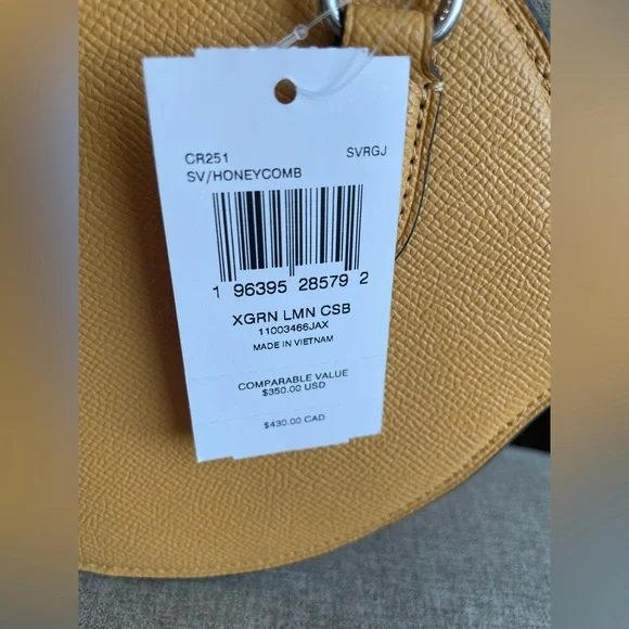NWT！COACH Lemon Crossbody Bag（COACH CR251 ）Silver/Honeycomb
